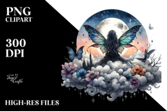 Gothic Fairy on Cloud PNG Product Image 2