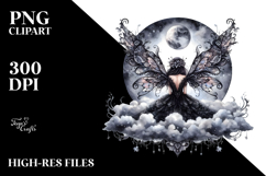 Gothic Fairy on Cloud PNG Product Image 2