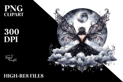 Gothic Fairy on Cloud, Transparent PNG Product Image 2