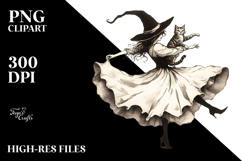 Vintage Dancing Witch PNG Product Image 2
