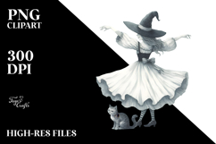 Vintage Dancing Witch PNG Product Image 2
