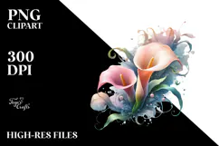 Material Calla Lily Watercolor PNG Product Image 2