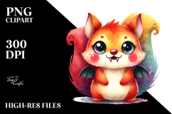 Colorful Squirrel Vampire Fangs Clipart Product Image 2