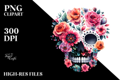 Grungy Skull, Playful PNG Product Image 2
