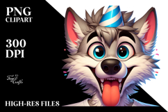 Goofy Wolf with Party Hat Product Image 2