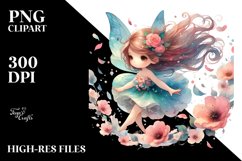 Colorful Fairy Petals Wind Sublimation Clipart Product Image 3
