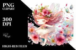 Colorful Fairy Petals Wind Sublimation Clipart Product Image 1