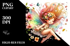 Colorful Fairy Petals Wind Sublimation Clipart Product Image 3