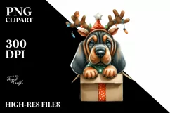 Crazy Haircut Bloodhound, Summer PNG Product Image 3