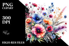 Colorful Wild Flowers PNG Product Image 2