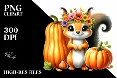 Funny Haloween Squirrel Clipart | Sublimation Clipart Product Image 1