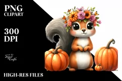 Funny Haloween Squirrel Clipart | Sublimation Clipart Product Image 1