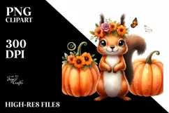 Funny Haloween Squirrel Clipart | Sublimation Clipart Product Image 3