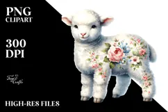 Blue Toile Lamb, Farm PNG Product Image 2