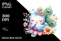 Cute Baby Bird Animal Clipart |Peackock Product Image 1