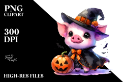 Cute Baby Pig for Halloween in Style PNG Product Image 2