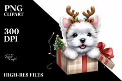 Expressive Baby West Highland White Terrier PNG Product Image 1