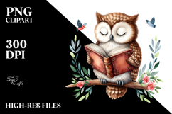 Owl Reading,Book | Clipart Product Image 2