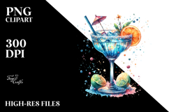 Creative Back View Cocktail PNG Product Image 2