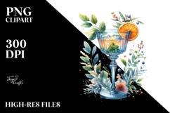 Creative Back View Cocktail PNG Product Image 2