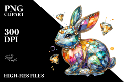 Colorful Bunny Diamonds PNG Product Image 2
