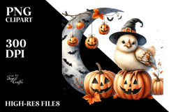 Halloween Chicken Moon Design, Transparent PNG Product Image 2