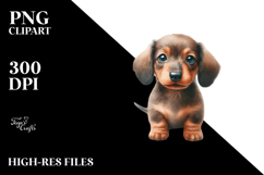 Expressive Baby Dachshund, PNG Product Image 2