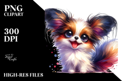 Cute Happy Papillon, Transparent PNG Product Image 2