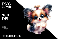 Cute Cartoon Papillon PNG Product Image 2