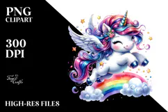 Cute Funny Unicorn PNG Product Image 2