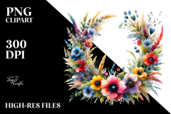 Colorful Wreath Abstract Sublimation Clipart Product Image 2