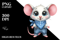 Mouse Standing Bandana Eyes Sublimation Clipart Product Image 2