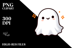 Funny Digital Painting of Cute Ghost PNG Product Image 2
