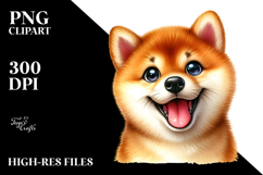 Happy Cute Shiba Inu Baby, Transparent PNG Product Image 2