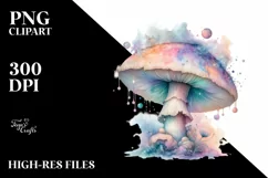 Detailed Glossy Mystical Mushroom PNG Product Image 3
