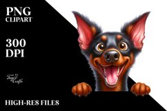 Crazy Looking Doberman Pinscher | Sublimation | Clipart Product Image 1