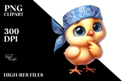 Chick Standing Bandana Eyes Sublimation Clipart Product Image 2