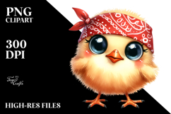 Chick Standing Bandana Eyes Sublimation Clipart Product Image 2
