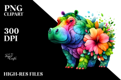 Vibrant Watercolor Hippo, 20 oz Tumbler Product Image 2