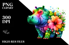 Vibrant Watercolor Hippo, 20 oz Tumbler Product Image 2