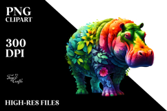 Vibrant Watercolor Hippo, 20 oz Tumbler Product Image 2