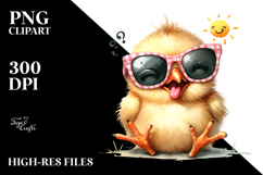 Funny Chick with Sunglasses | Clipart Product Image 2
