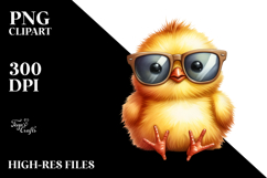 Funny Chick with Sunglasses | Clipart Product Image 2