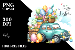 Twirly Car with Easter Eggs, PNG Product Image 2