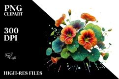 Colorful Nasturtium PNG Product Image 2