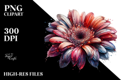 Material Gerbera Watercolor PNG Product Image 2