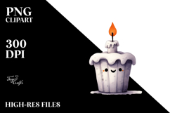 Simple Funny Haloween Clipart with CANDLE PNG Product Image 2