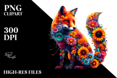 Vibrant Watercolor Fox with Sunflower Body Product Image 2