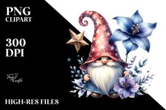 Gnome with Lobelia Star PNG Product Image 2