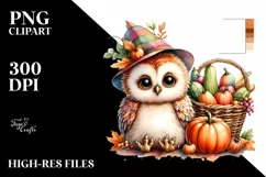 Colorful Baby Owl | Clipart Product Image 3